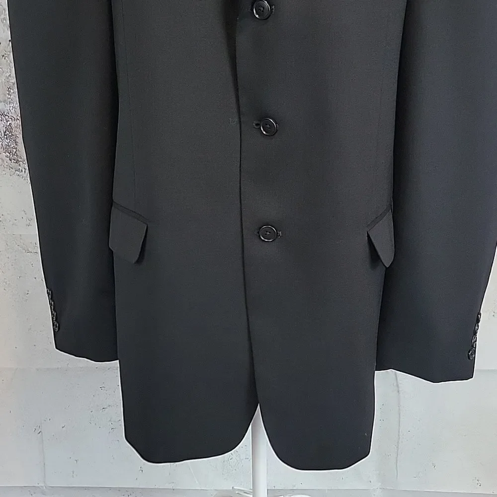 Claiborne Single Breasted Black Men's Suit Blazer Size 48L